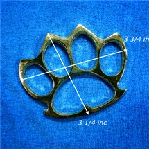 สนับมือเหล็กชุบทอง ขนาดกลาง ส่งฟรี