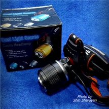 ไฟฉายซูมแรงสูง แบบคาดหัว Dual Light Source