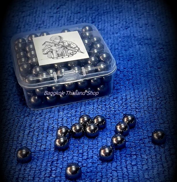*ลูกเหล็กใหม่ขัดมันขนาด 6 มิล ใช้กับปืน BB Gun บรรจุ 140 นัด ราคา 75 บาท
