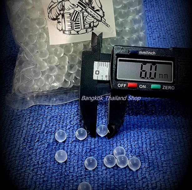 *ลูกแก้วไร้ขอบ ขนาด 6 มิล ใช้กับปืน BB Gun บรรจุ 1 พันนัด ราคา 150 บาท